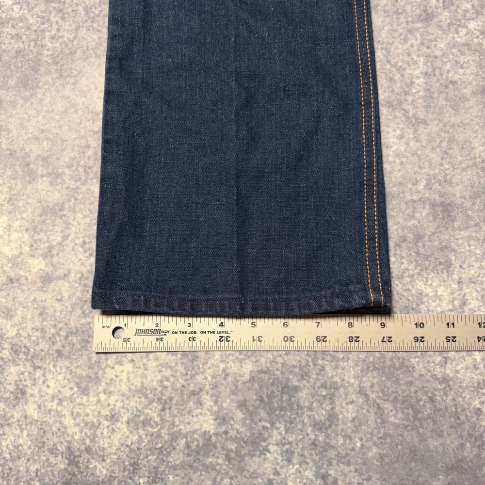 Vintage 70s Wrangler Jeans High Waisted Straight Leg Dark Wash Made in USA Sz 12 - Picture 7 of 10